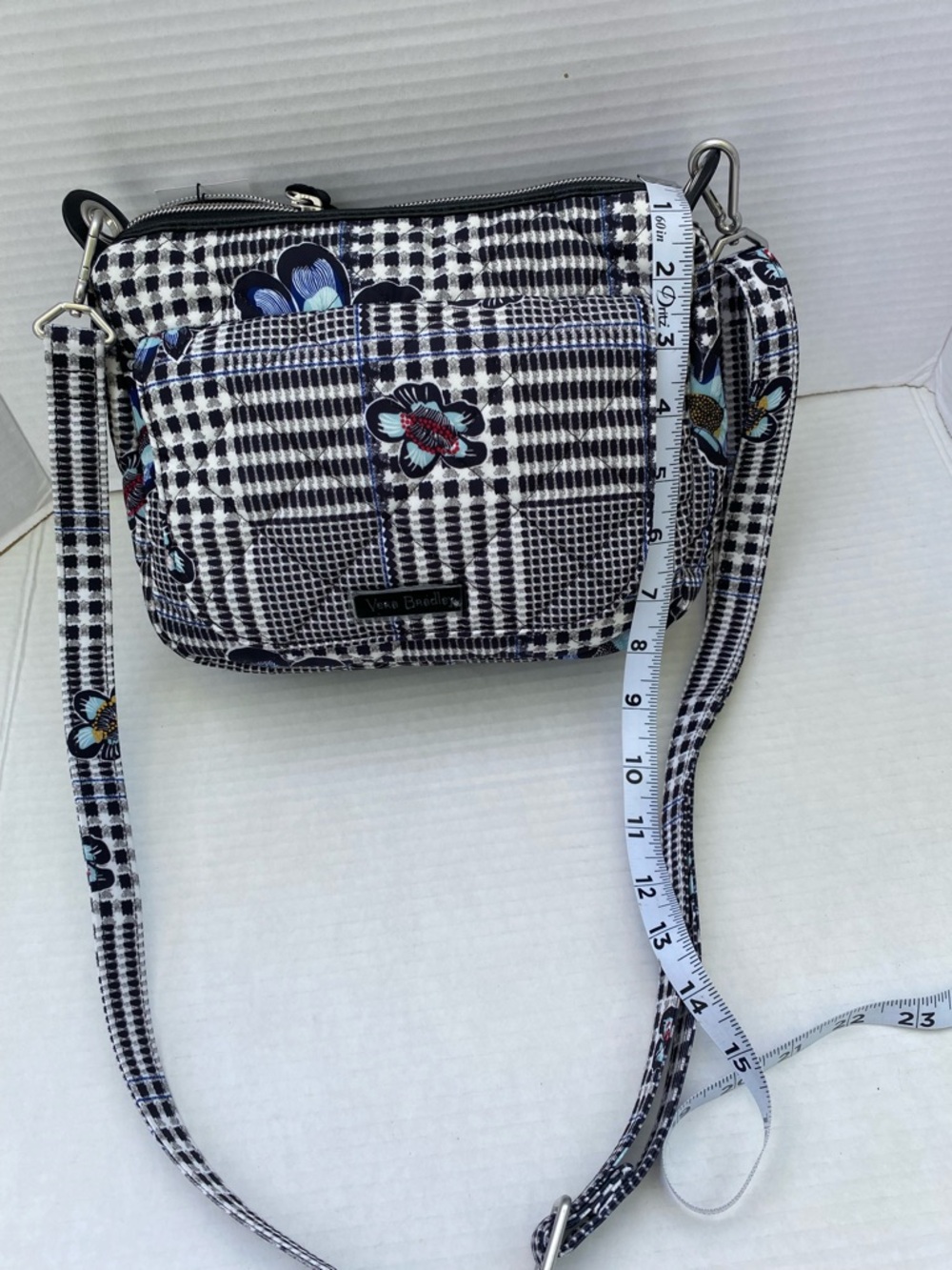 Vera Bradley Black and White Checkered Crossbody Bag - Picture 3 of 15